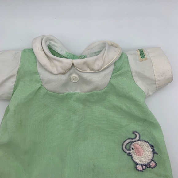 Vintage Cabbage Patch Kids Original Elephant Embroidered Collared Outfit - Picture 3 of 16